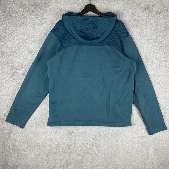 Columbia Hoodie Pullover Mens Large Blue Quilted Hood Outdoor Activewear AM5304 - Picture 7 of 16